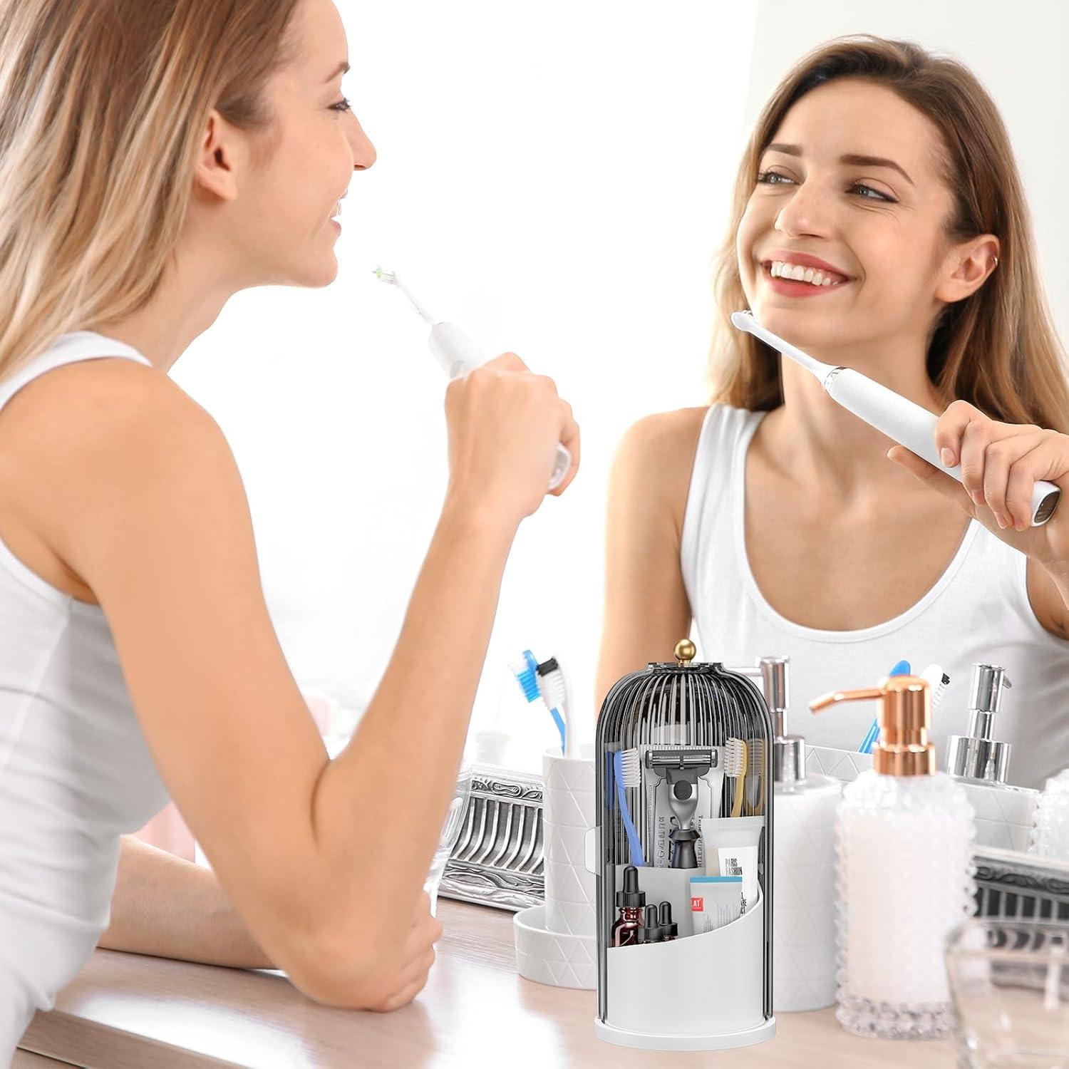 Soporte organizador de baño Omrisy blanco 3 compartimentos