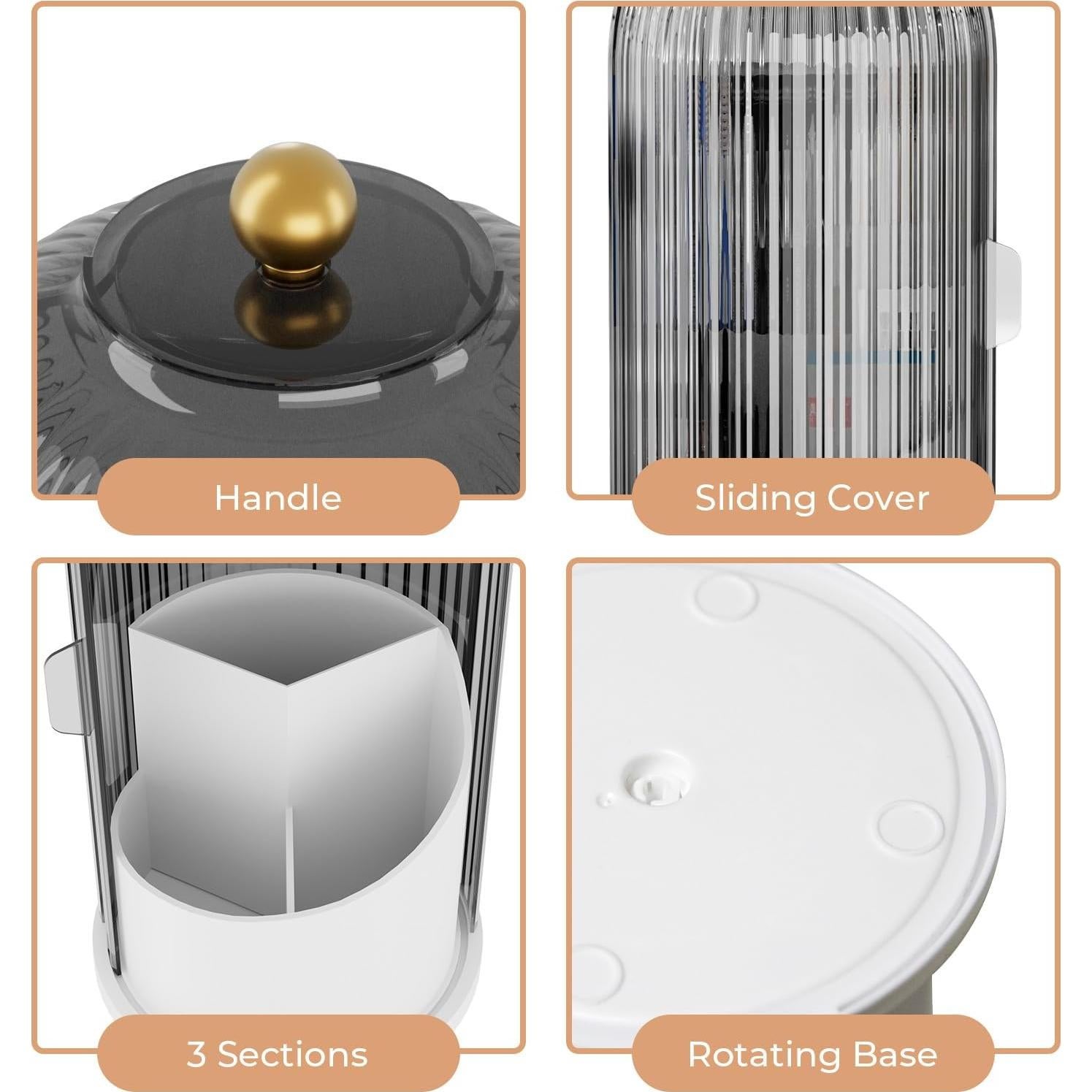 Soporte organizador de baño Omrisy blanco 3 compartimentos