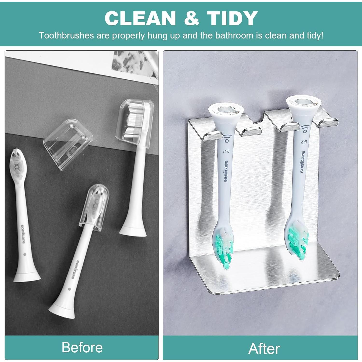 Soporte para Cepillo de Dientes Eléctrico WAYASI Acero Inoxidable