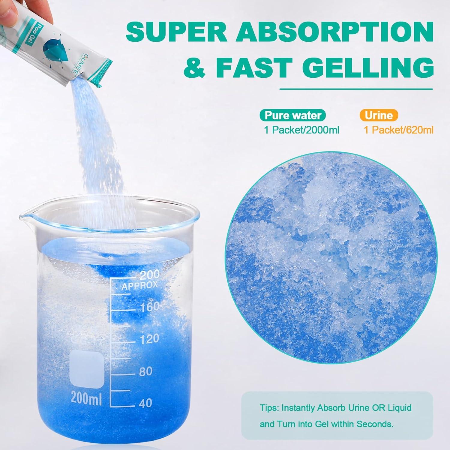 Bolsas para Inodoro Portátil OUMEE 60 Piezas 8 Galones