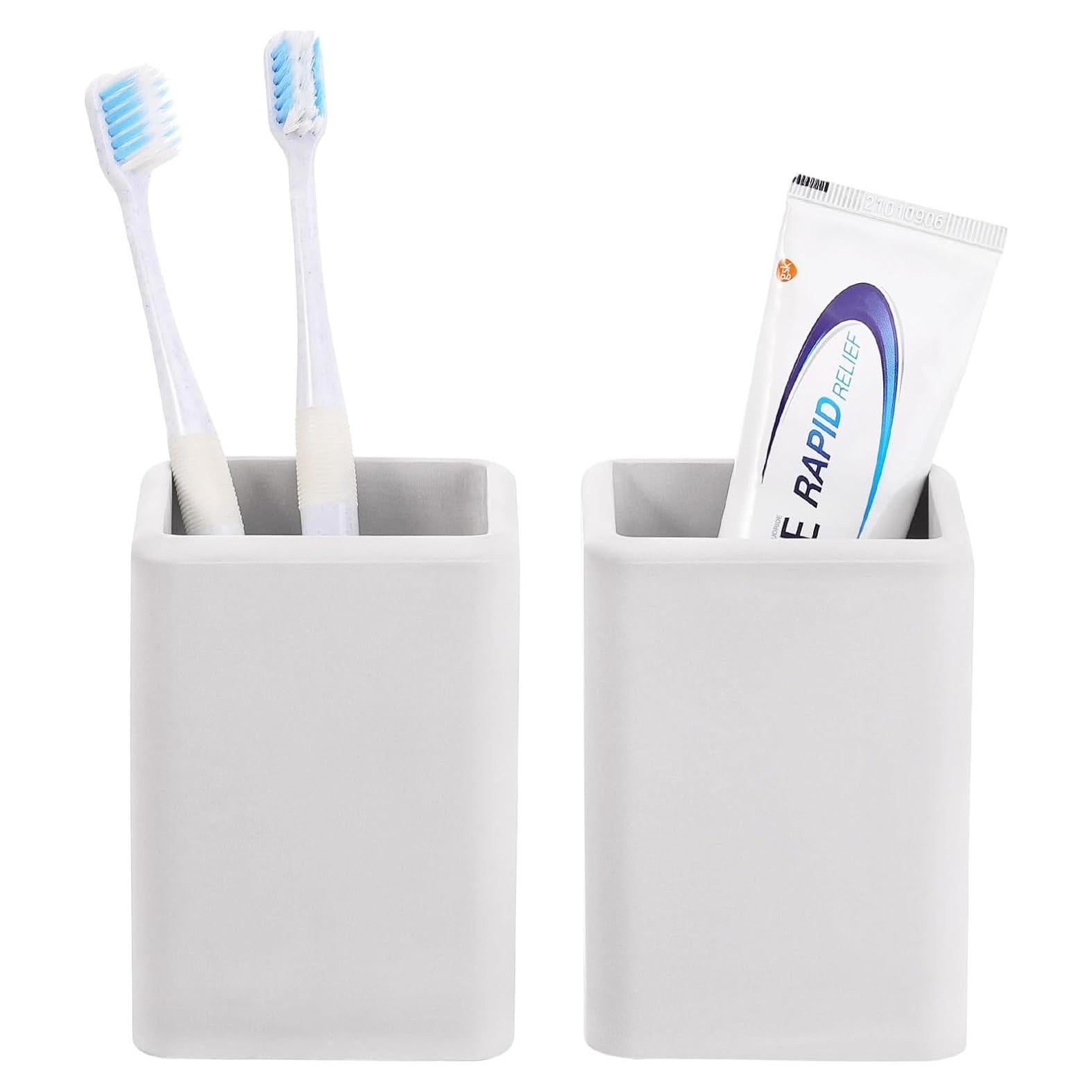 Soporte para Cepillos de Dientes Luxspire 2 PCS Gris Claro