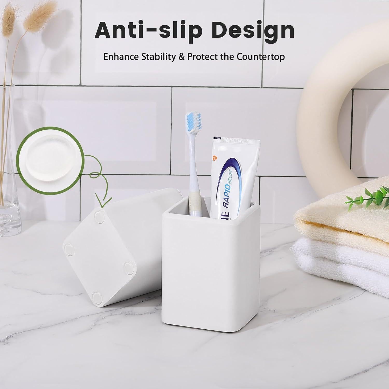 Soporte para Cepillos de Dientes Luxspire 2 PCS Gris Claro