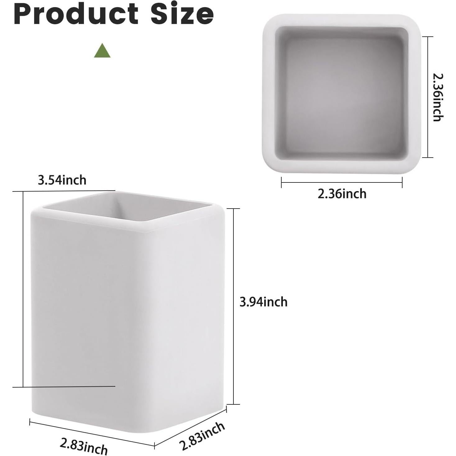 Soporte para Cepillos de Dientes Luxspire 2 PCS Gris Claro