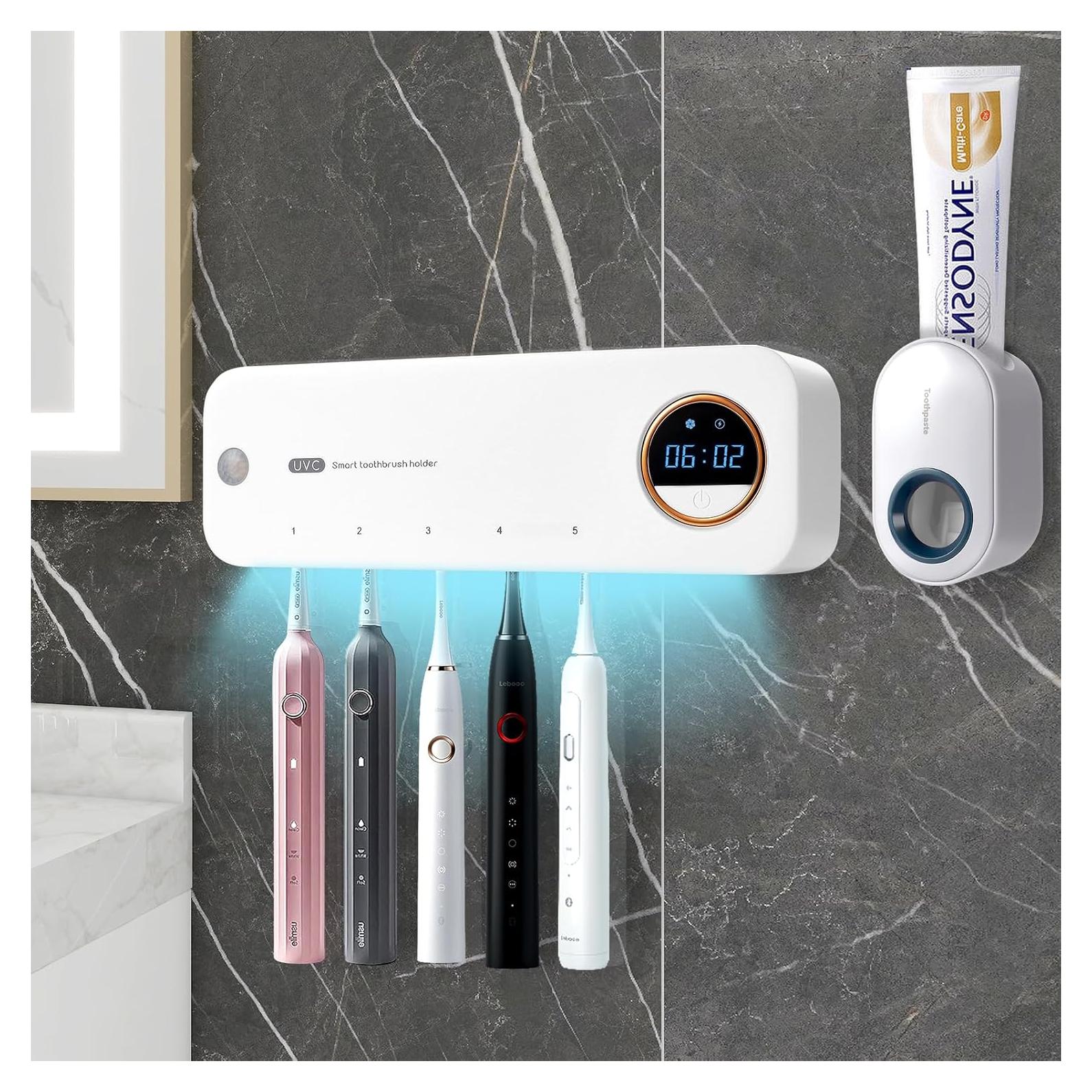 Limpiador de Cepillos de Dientes GFBEBDV con Dispensador Automático