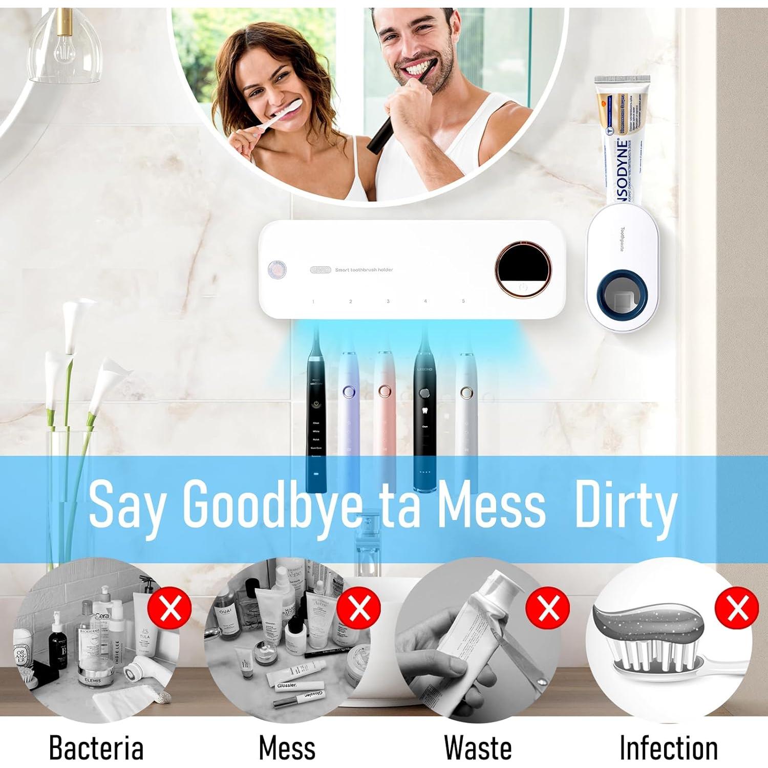 Limpiador de Cepillos de Dientes GFBEBDV con Dispensador Automático