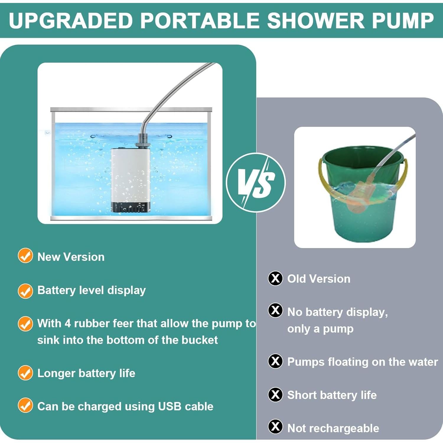 Ducha Portátil Srygery YY-SS001 para Camping 5200mAh