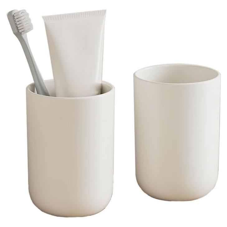 Vasos de Cepillo de Dientes Waipwaip Blancos 2 Pcs 325 ml