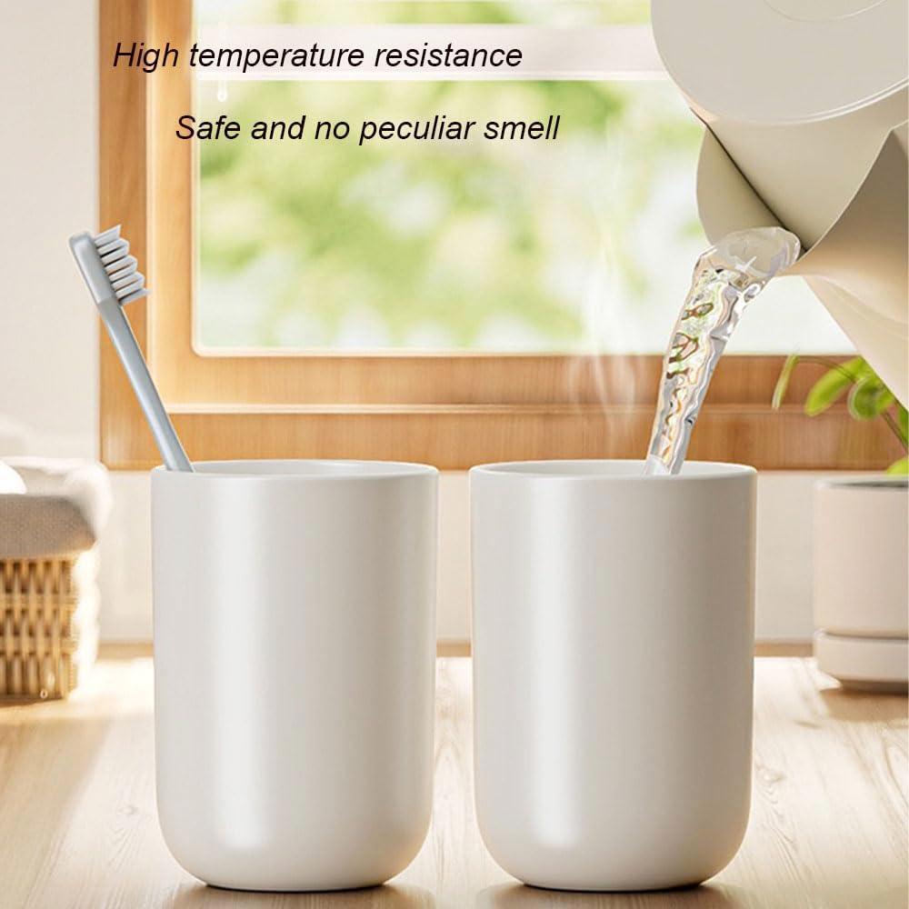 Vasos de Cepillo de Dientes Waipwaip Blancos 2 Pcs 325 ml