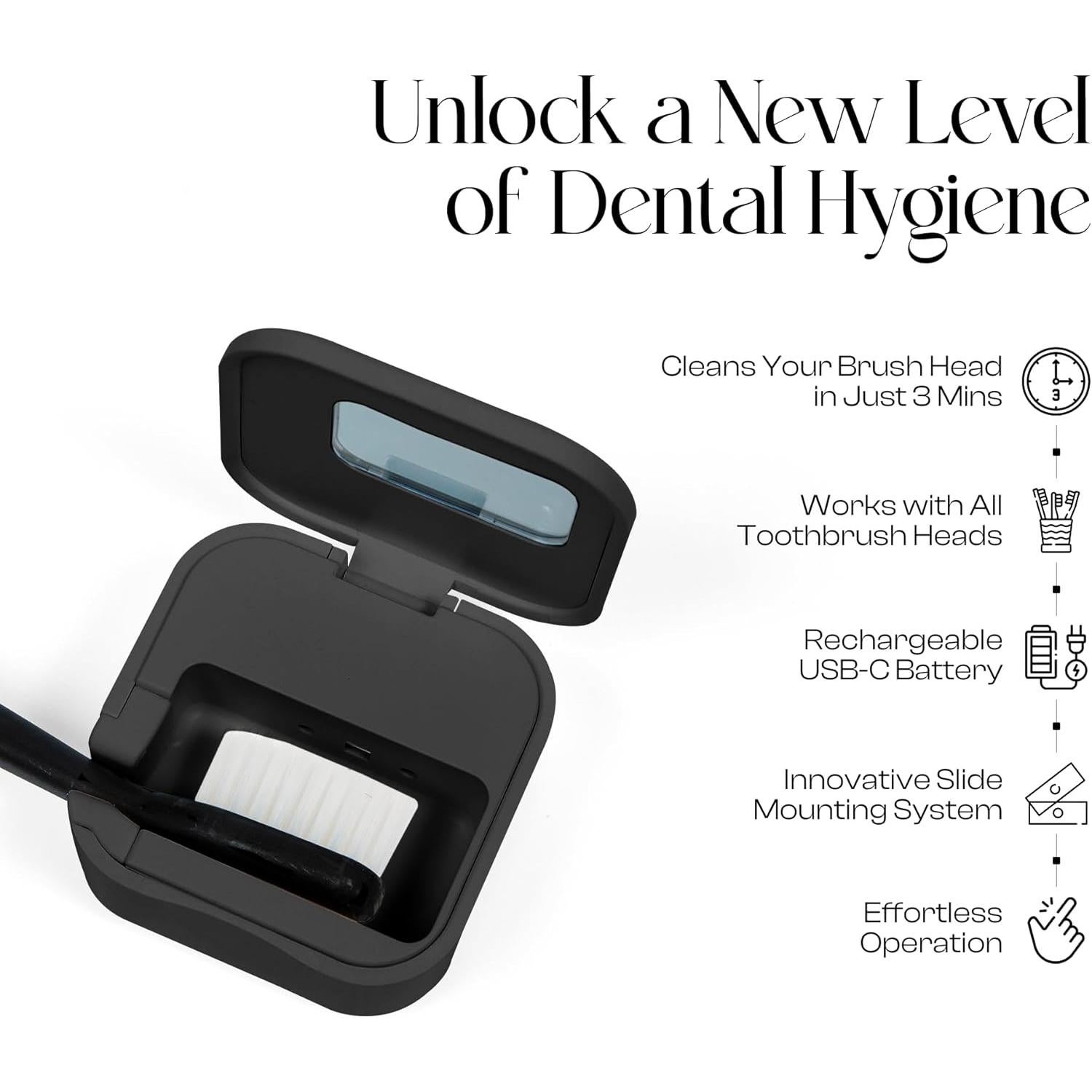 Desinfectante UV-C Mondano para Cepillo de Dientes - Negro