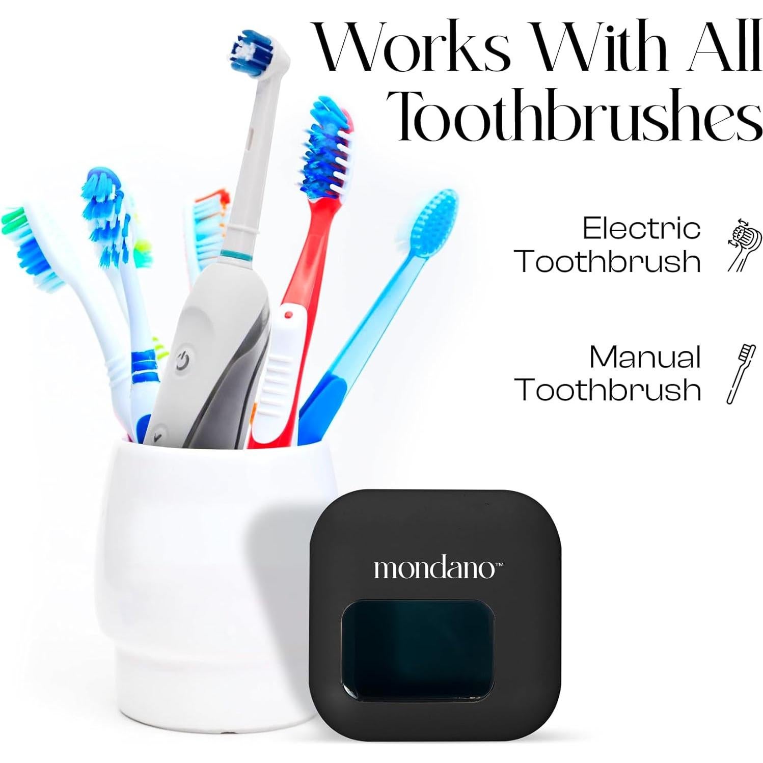 Desinfectante UV-C Mondano para Cepillo de Dientes - Negro