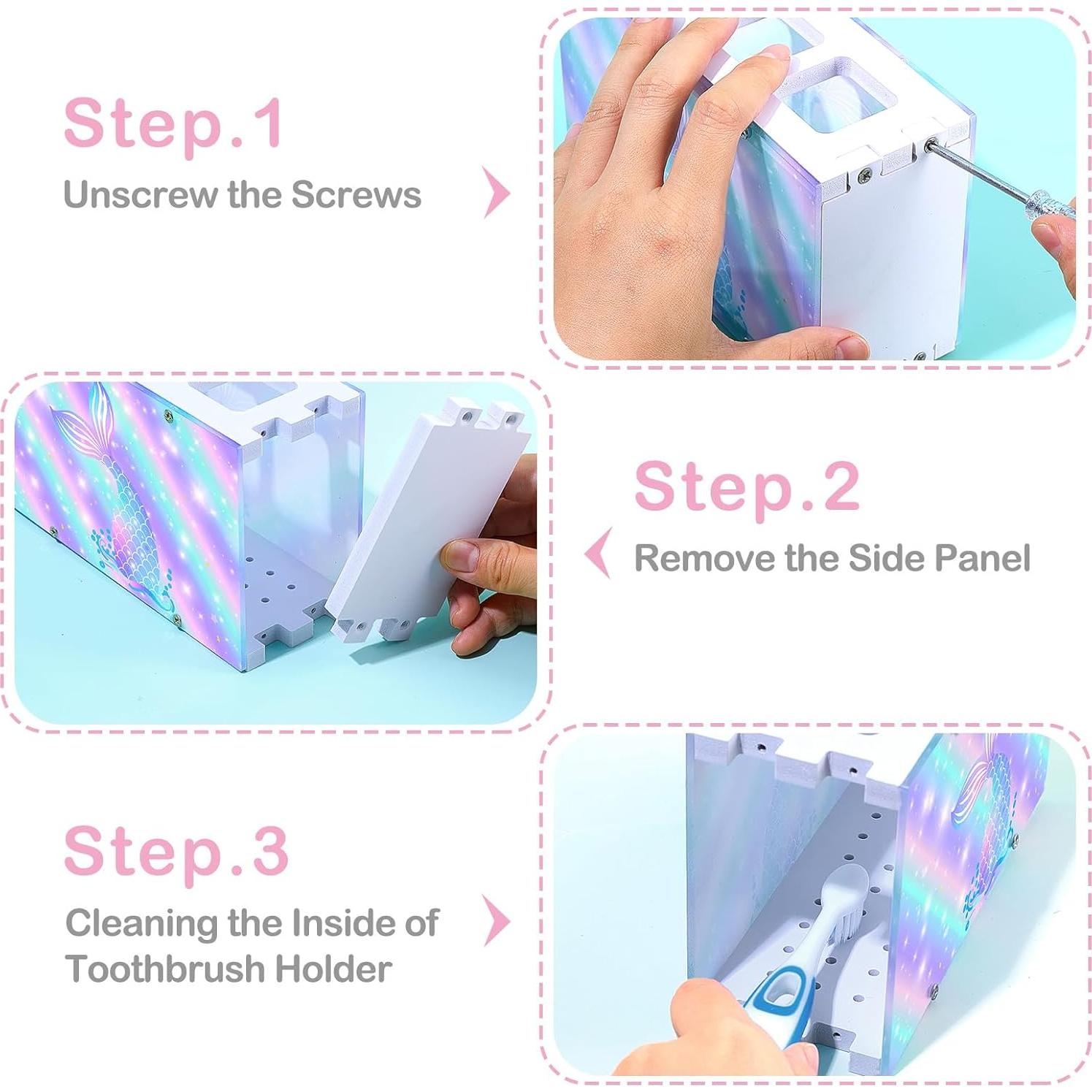 Soporte para Cepillos de Dientes ICOSY Sirena 3 Ranuras