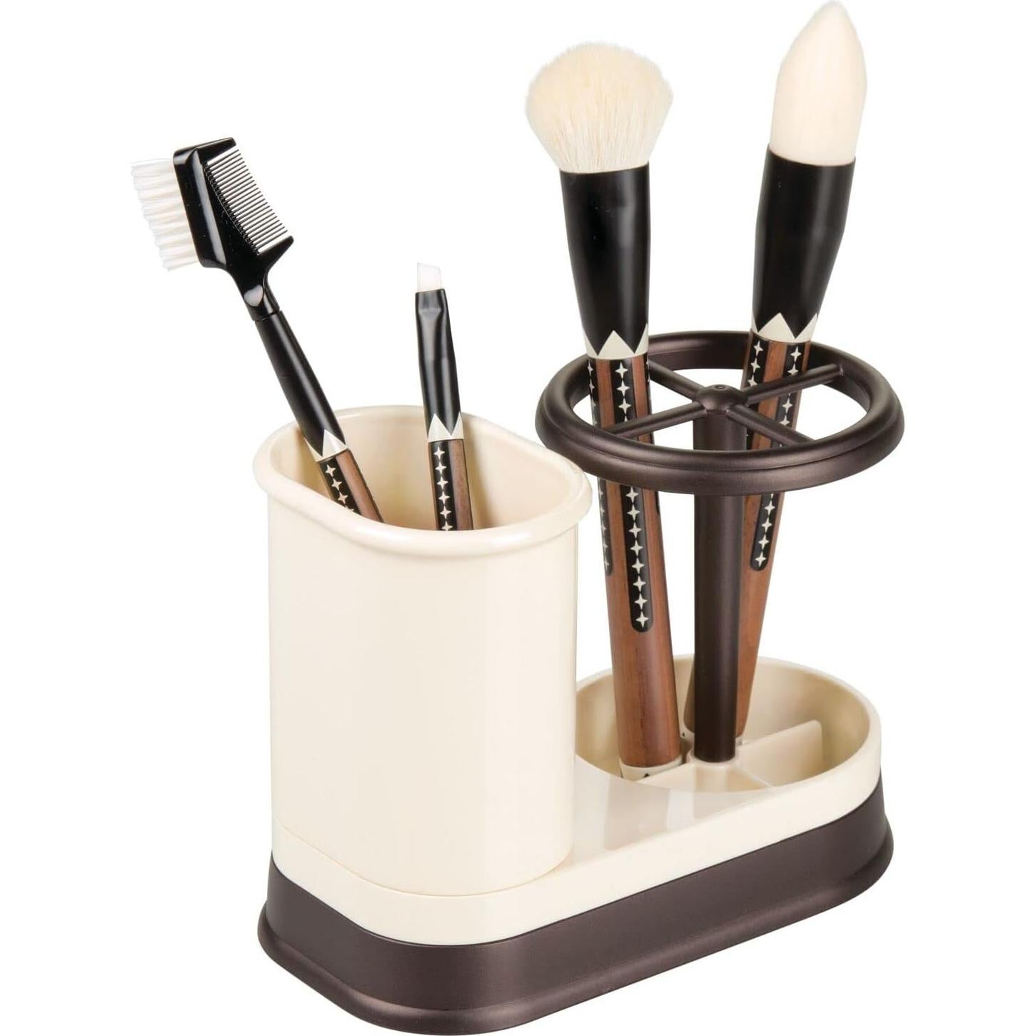 Organizador Dental mDesign Vainilla/Bronce 4 Compartimentos