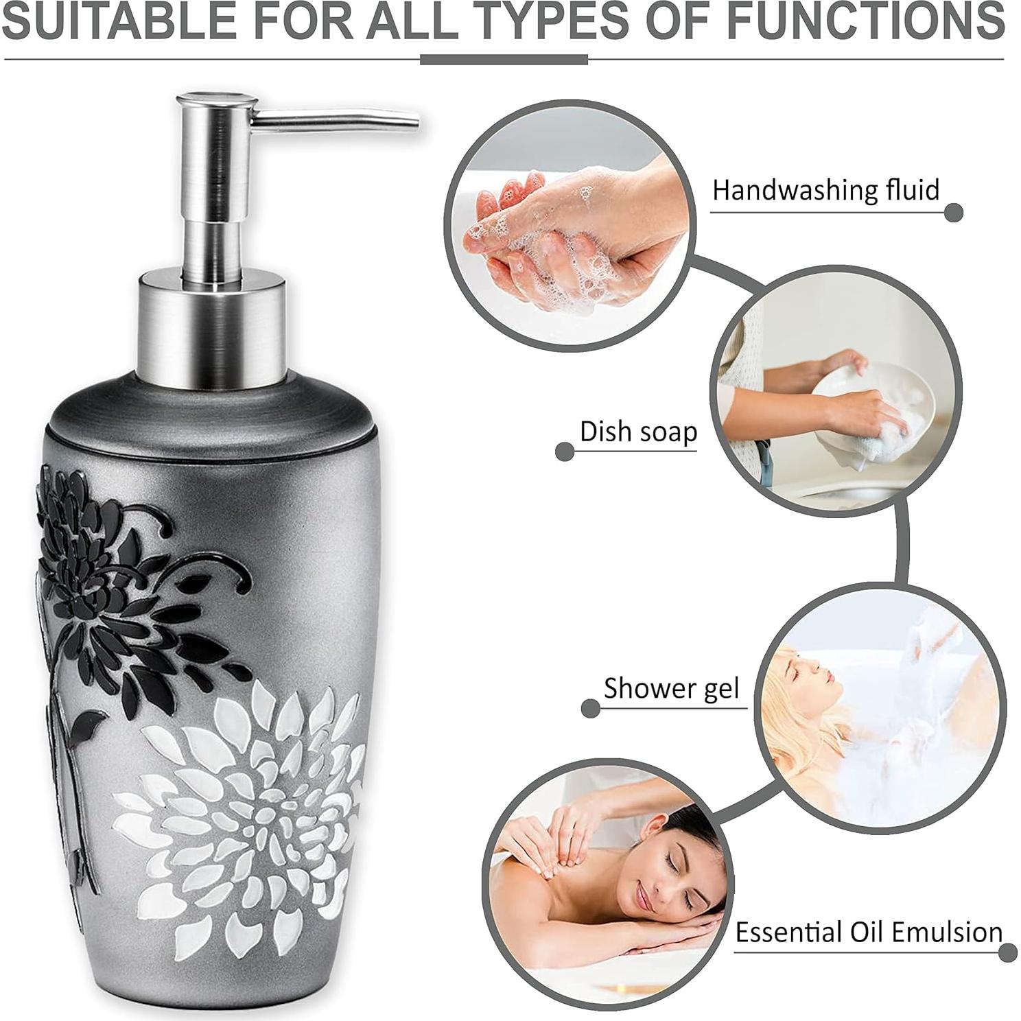 Conjunto de Accesorios de Baño Zahari Home 4 Piezas Gris