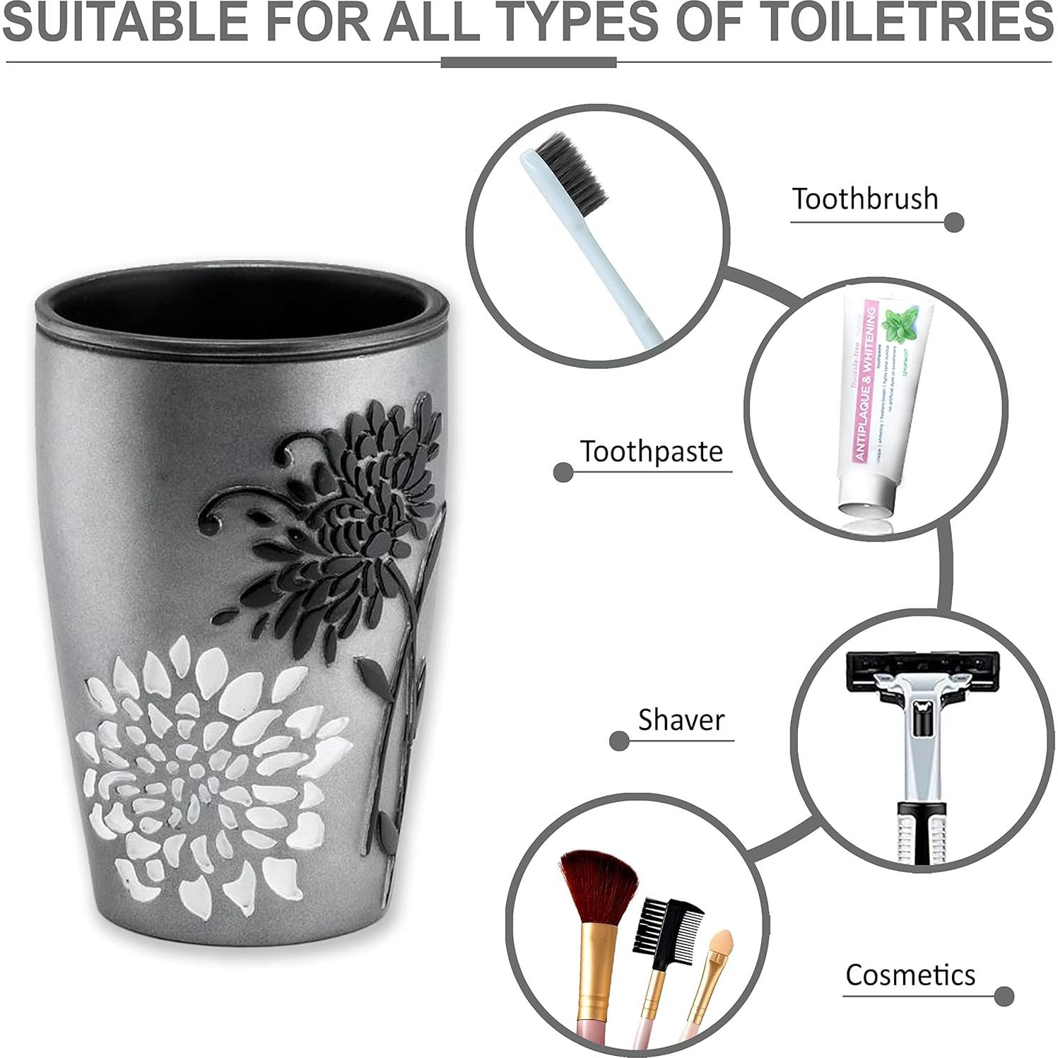 Conjunto de Accesorios de Baño Zahari Home 4 Piezas Gris