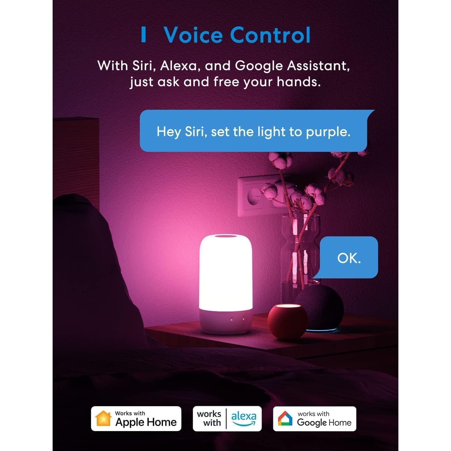 Lámpara de Mesa Inteligente Meross MSL450HK RGB y Blanco