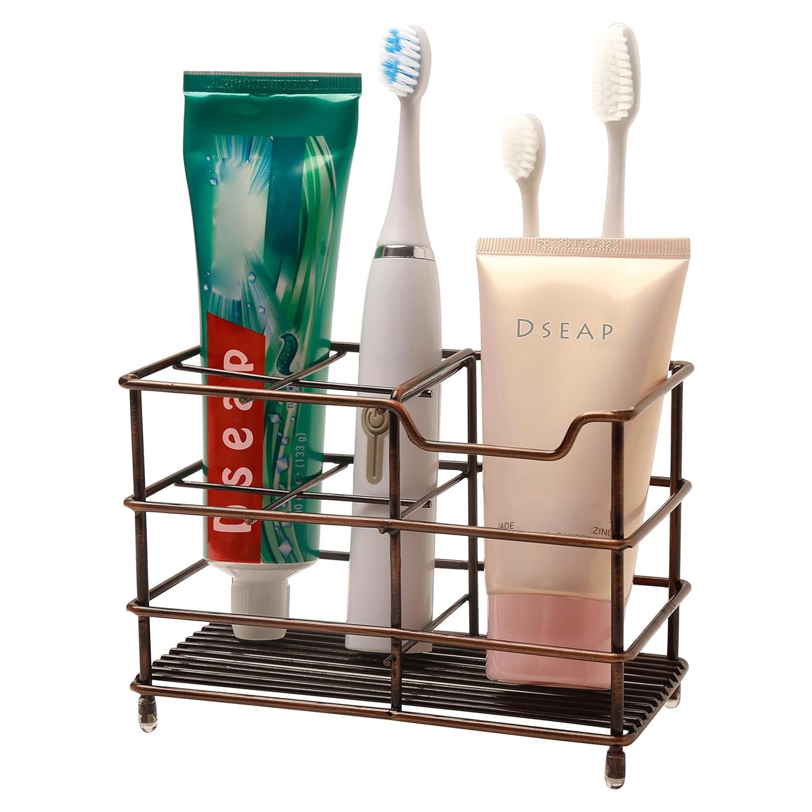 Soporte para Cepillos de Dientes Dseap Acero Inoxidable Cobre Antiguo