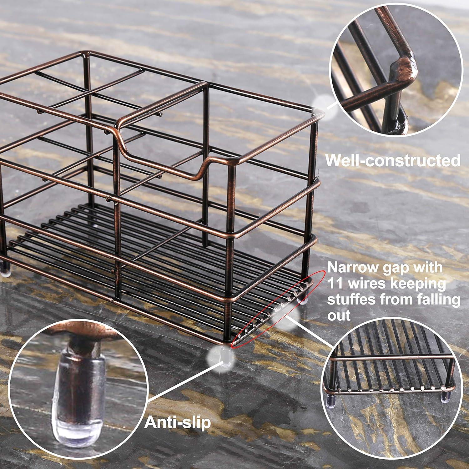 Soporte para Cepillos de Dientes Dseap Acero Inoxidable Cobre Antiguo