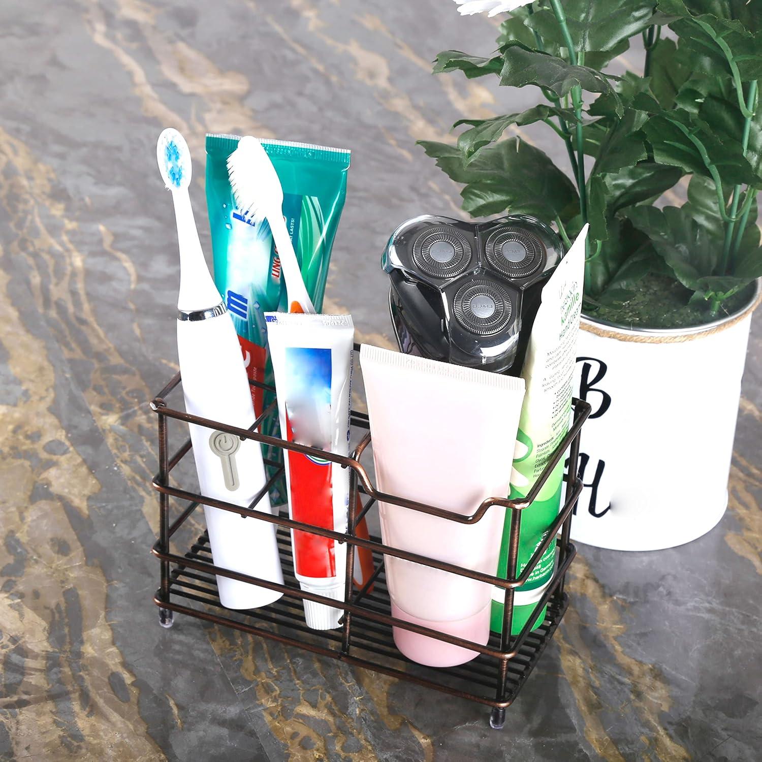 Soporte para Cepillos de Dientes Dseap Acero Inoxidable Cobre Antiguo