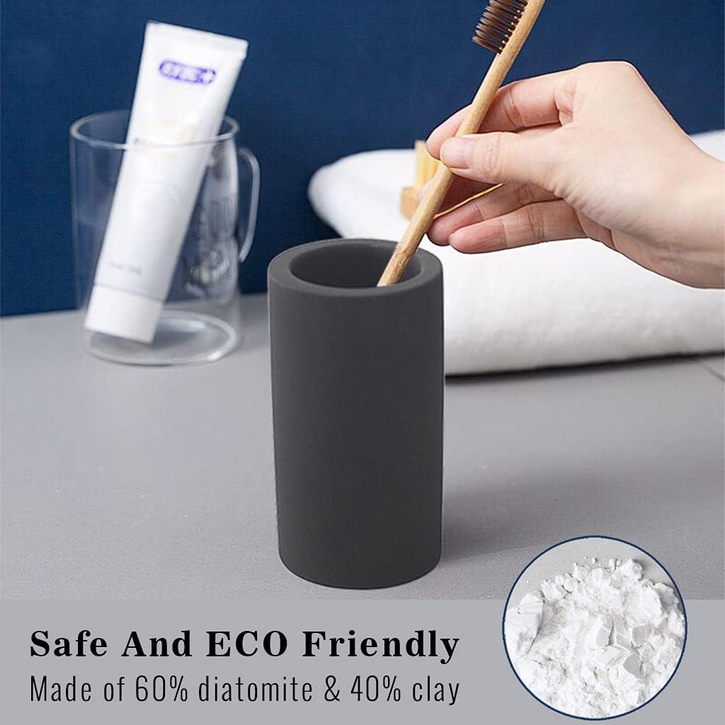 Soporte para Cepillo de Dientes GRUISE Negro Diatomita