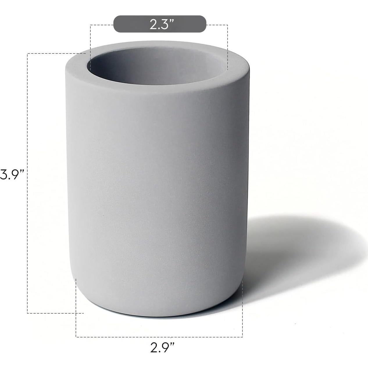 Soporte para Cepillos de Dientes Selegna Diatomita Gris