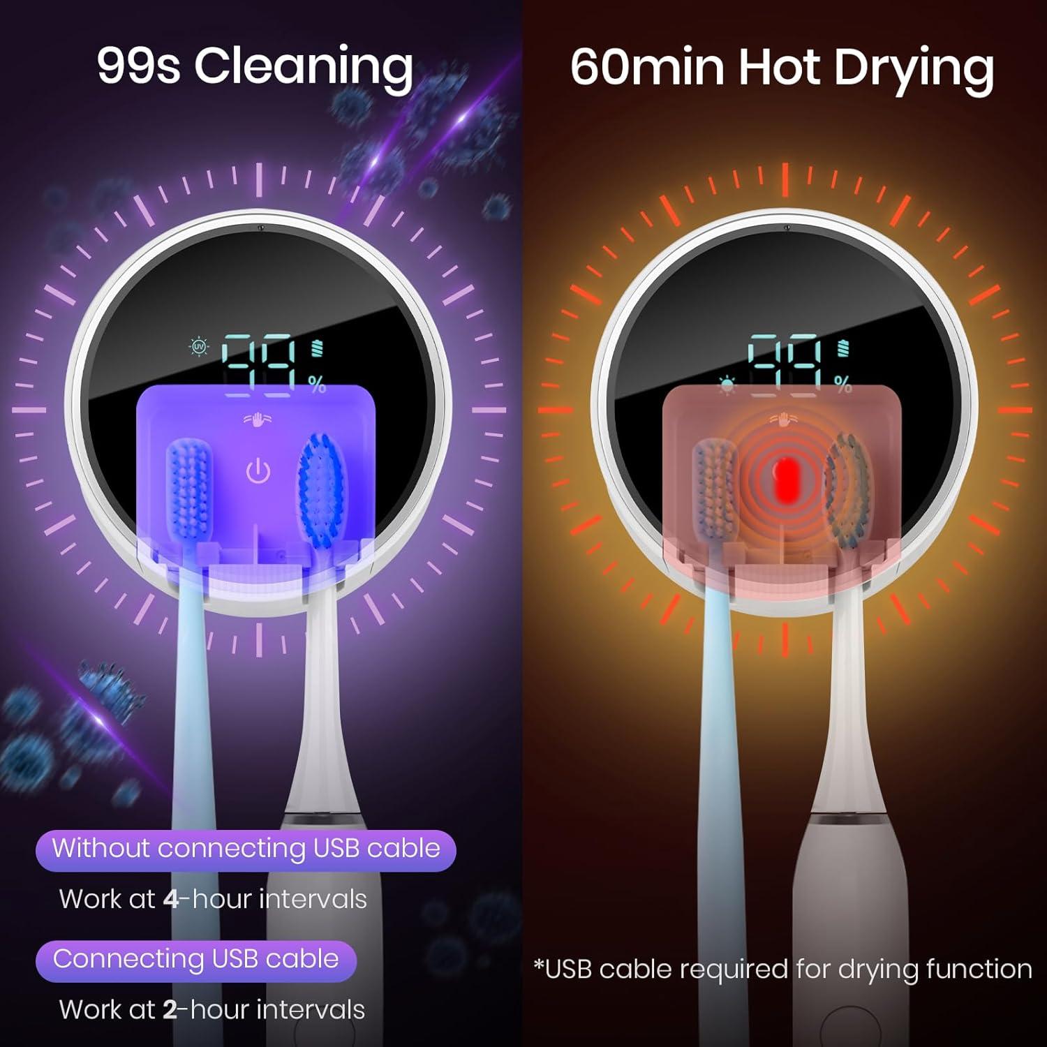 Soporte Limpiador de Cepillos de Dientes Keledz X131Z Blanco