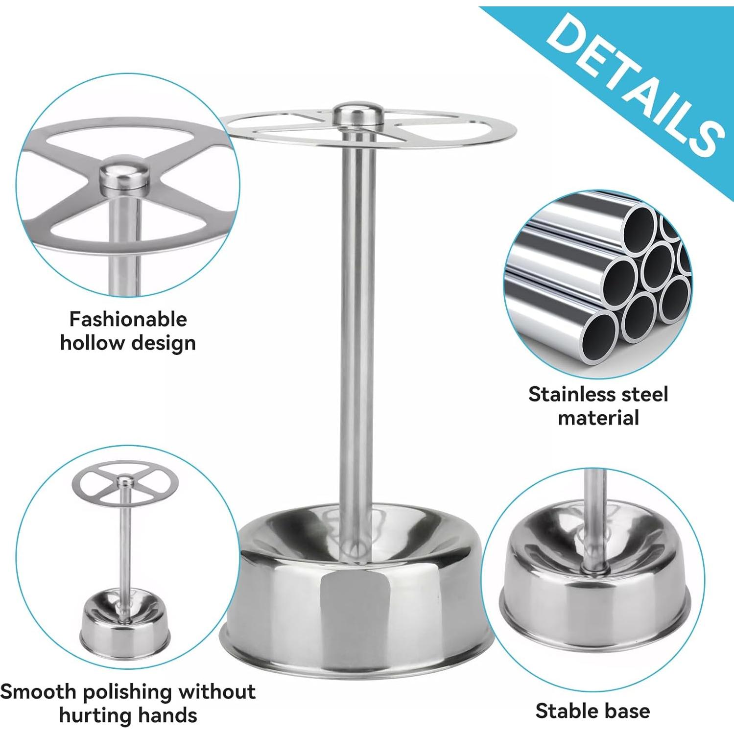 Soporte de Cepillos de Dientes Acero Inoxidable HERCHR 6 Compartimentos