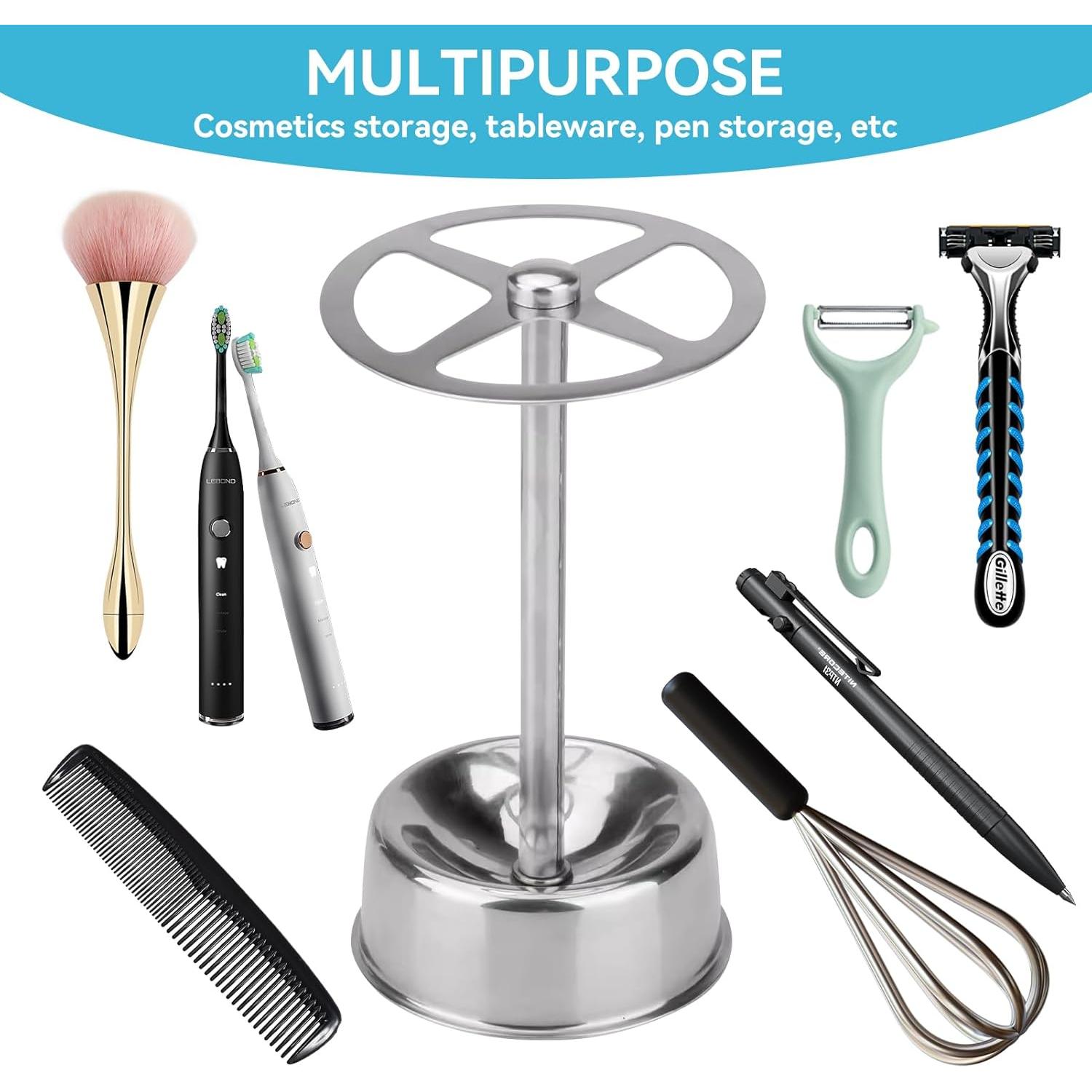 Soporte de Cepillos de Dientes Acero Inoxidable HERCHR 6 Compartimentos