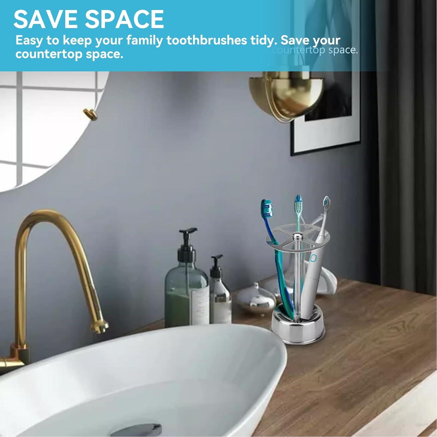 Soporte de Cepillos de Dientes Acero Inoxidable HERCHR 6 Compartimentos