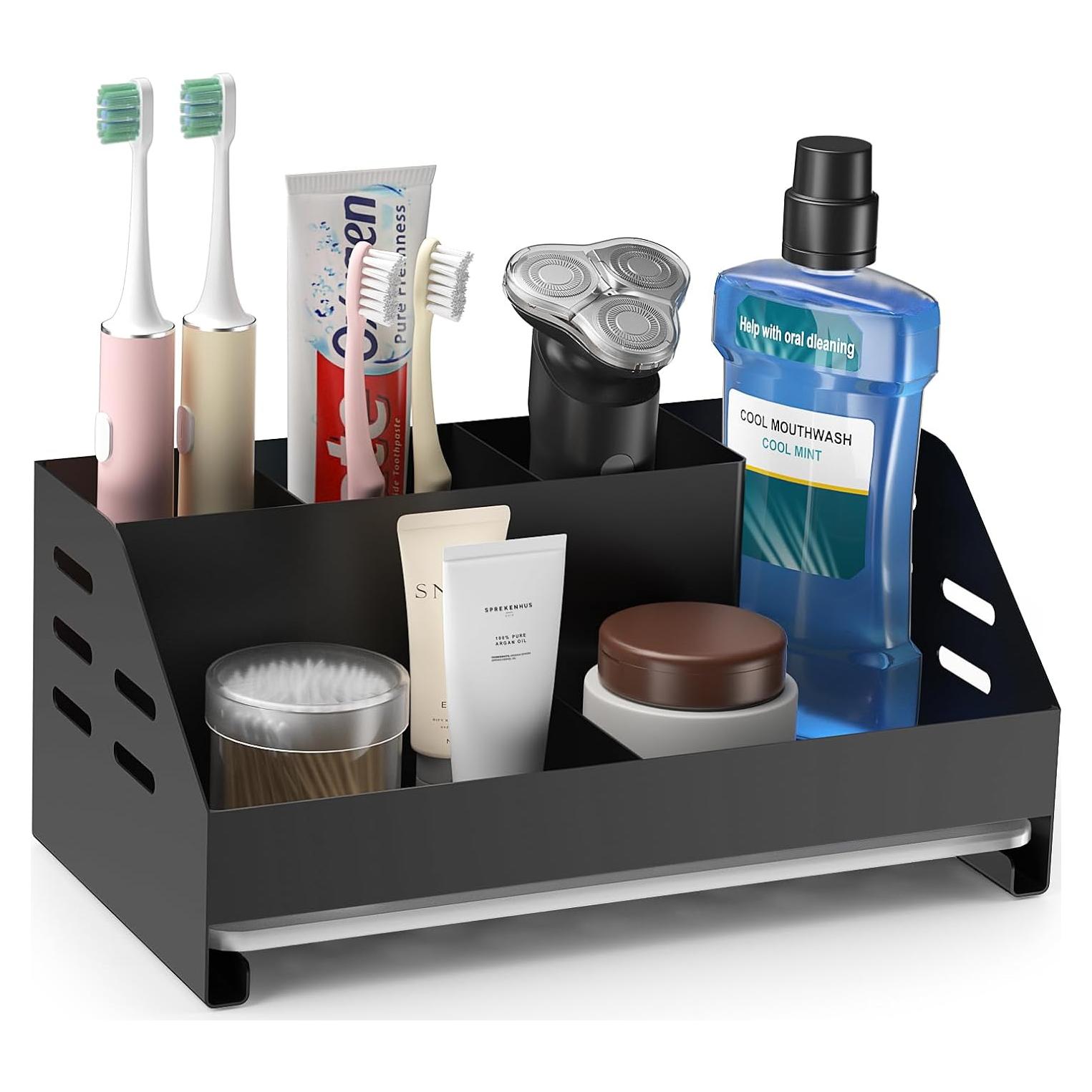 Soporte para Cepillos de Dientes MFTEK TH-01 Negro 5 Compartimentos