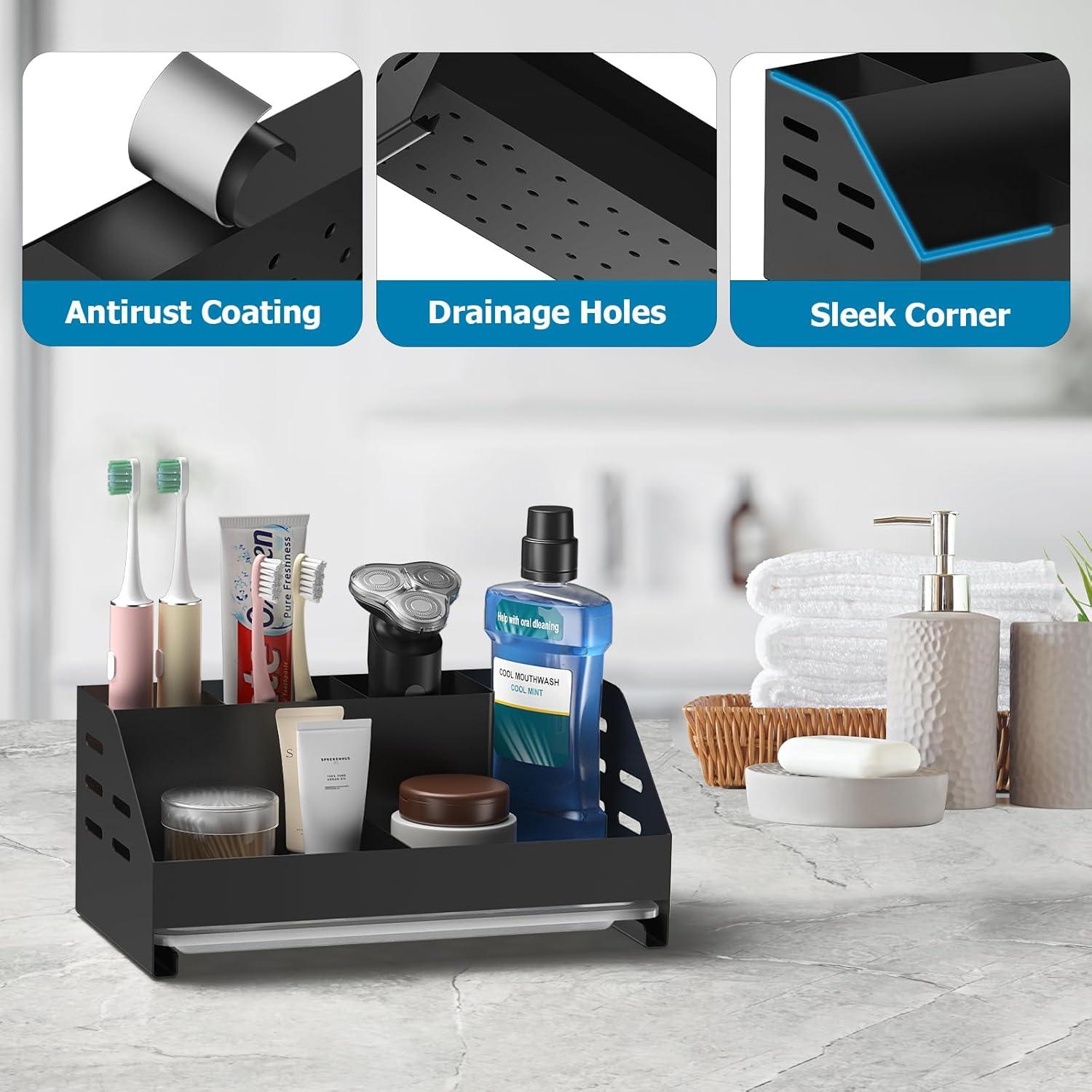 Soporte para Cepillos de Dientes MFTEK TH-01 Negro 5 Compartimentos