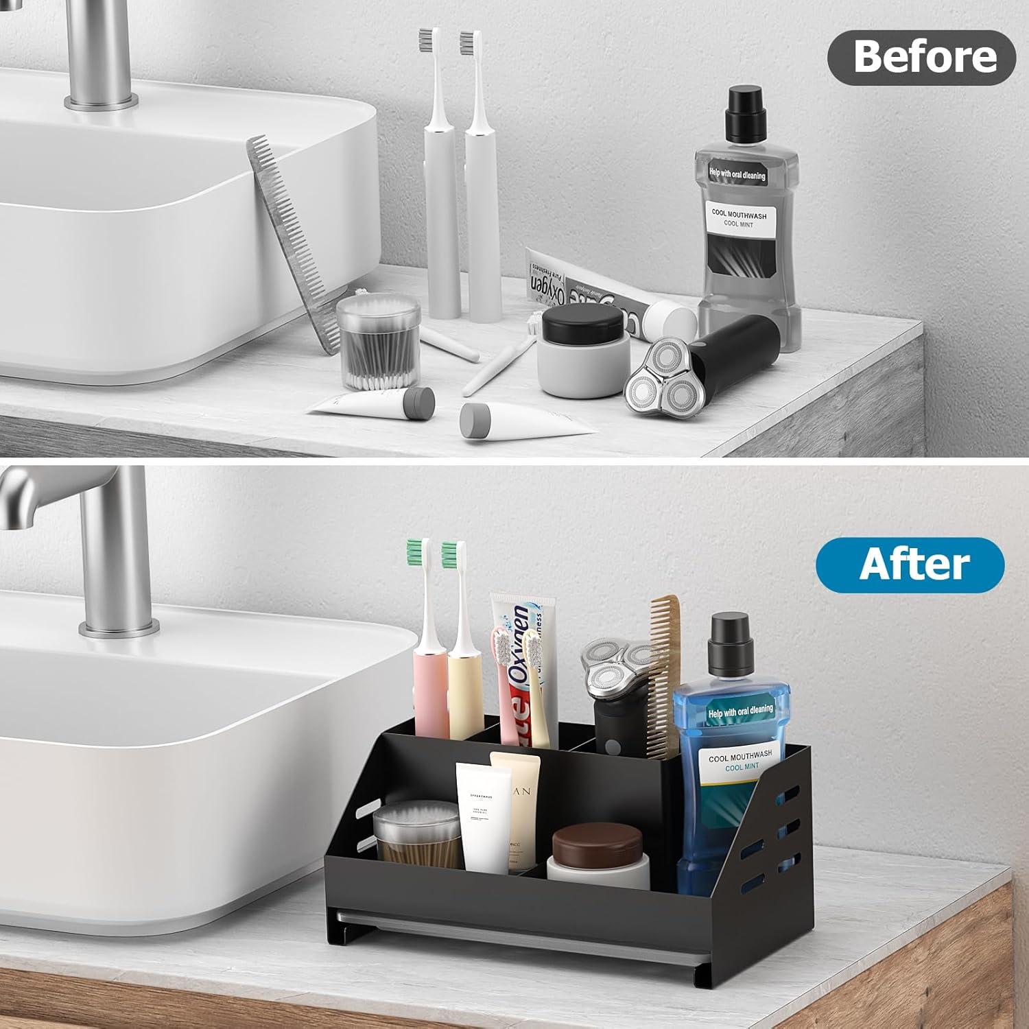 Soporte para Cepillos de Dientes MFTEK TH-01 Negro 5 Compartimentos