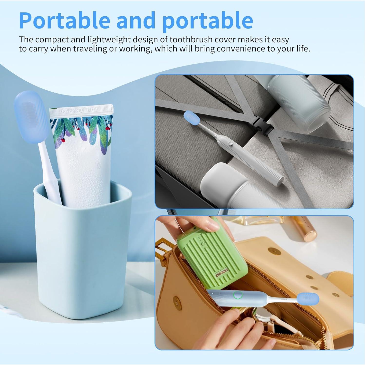 Cubiertas de Cepillo de Dientes Silicona HEBEILF 6 Pcs