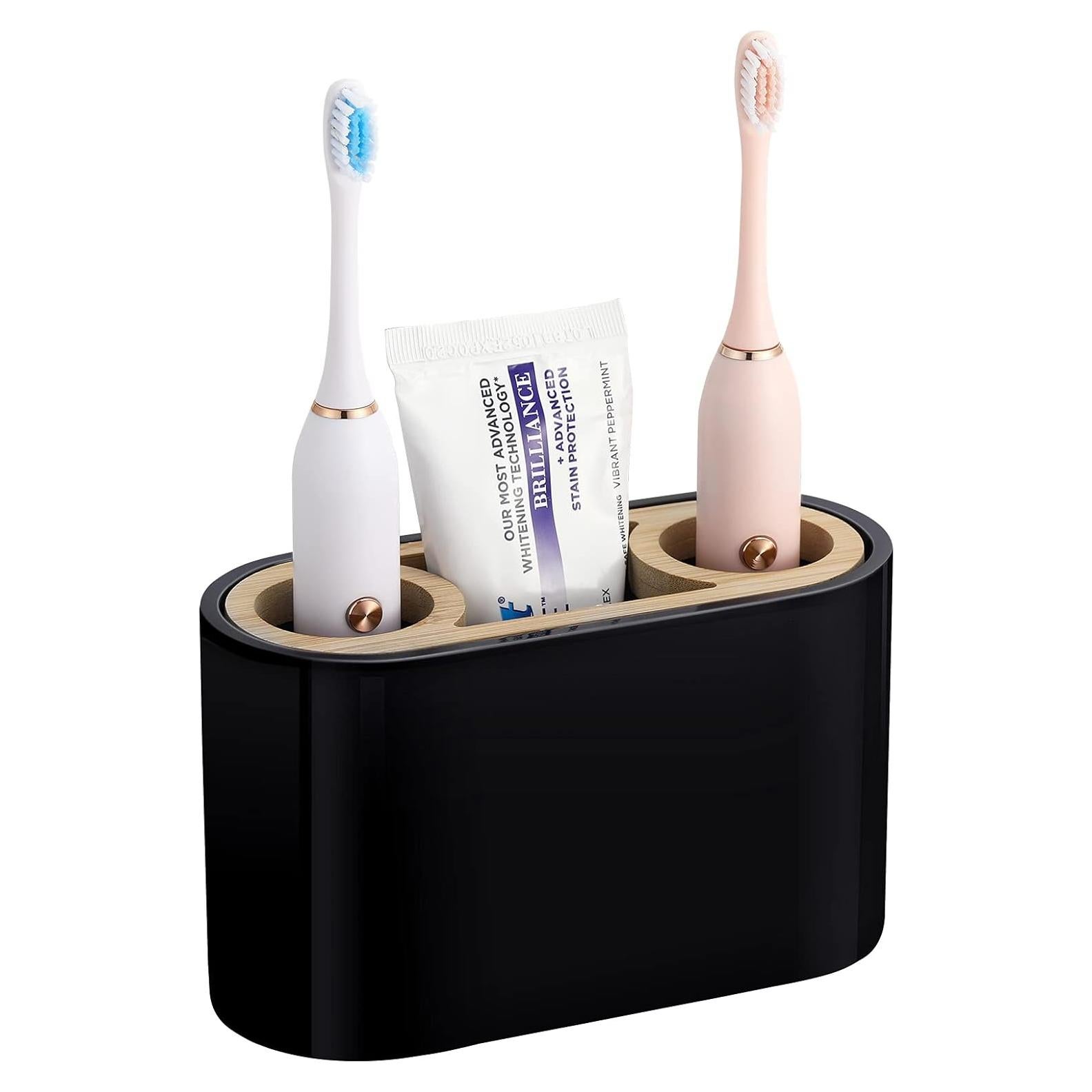 Soporte para Cepillos de Dientes Shinowa Negro 3 Ranuras