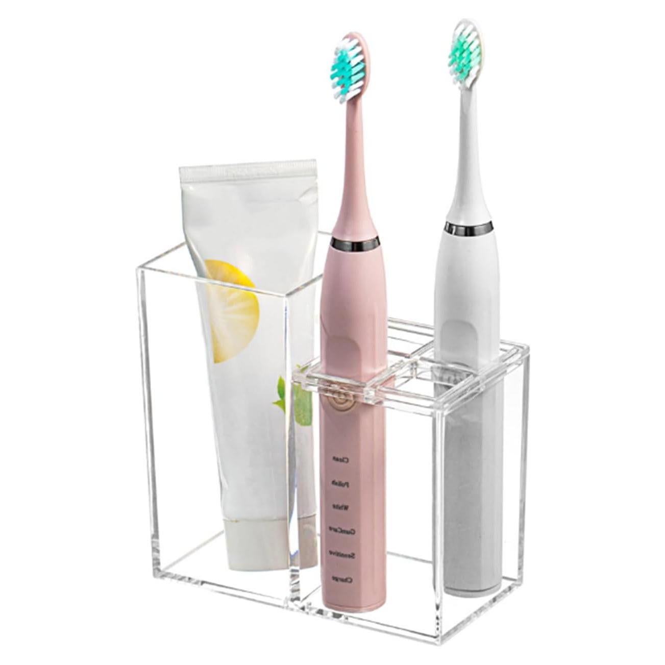 Soporte Acrílico Transparente para Cepillos de Dientes 5 Compartimentos