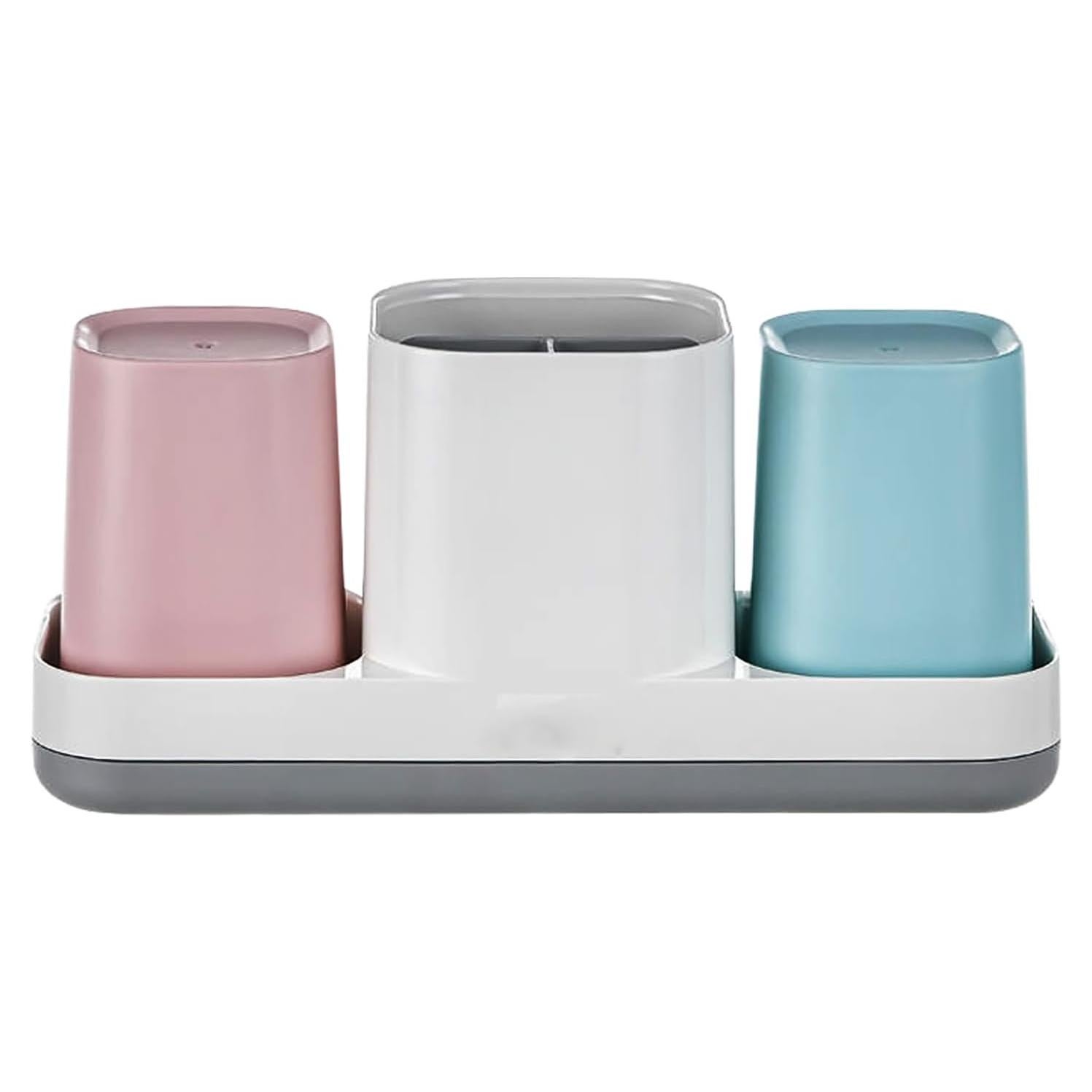 Soporte para Cepillos de Dientes Boershun Rosa y Azul