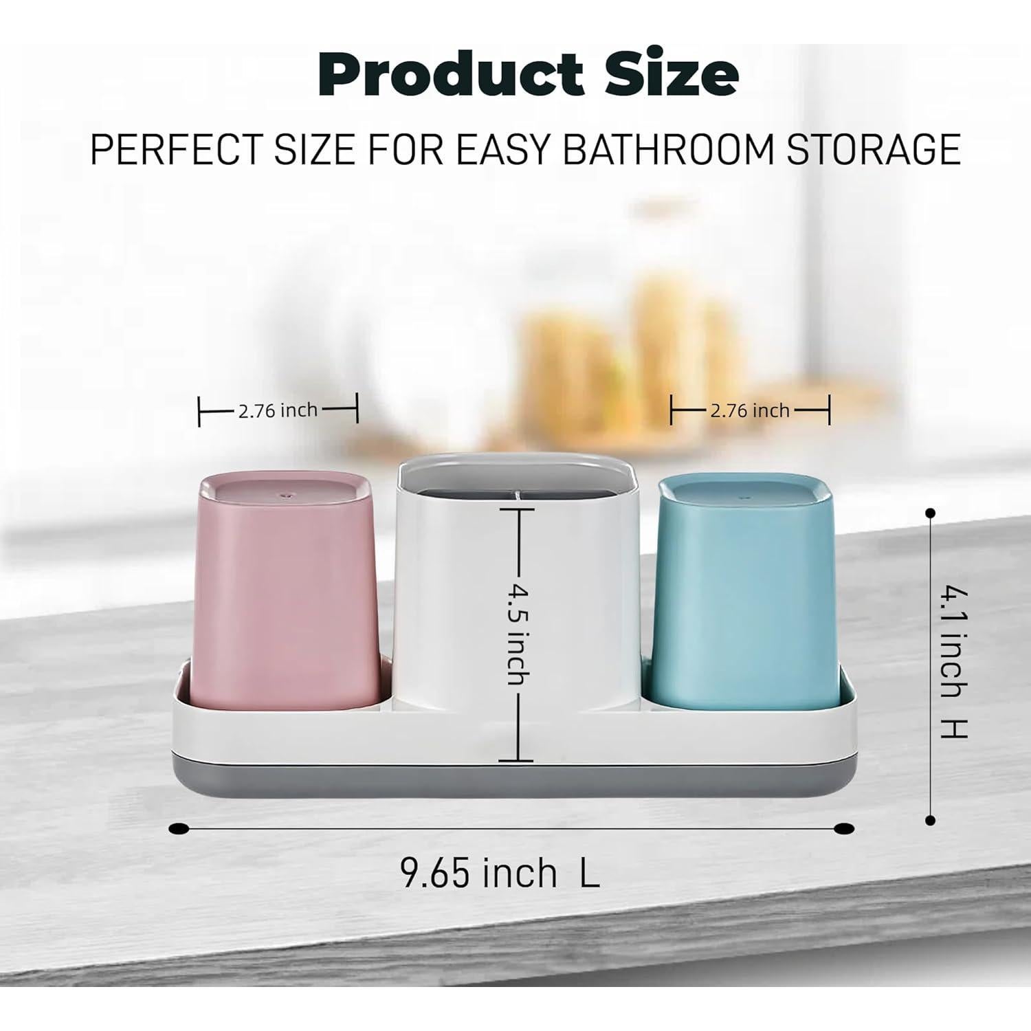 Soporte para Cepillos de Dientes Boershun Rosa y Azul