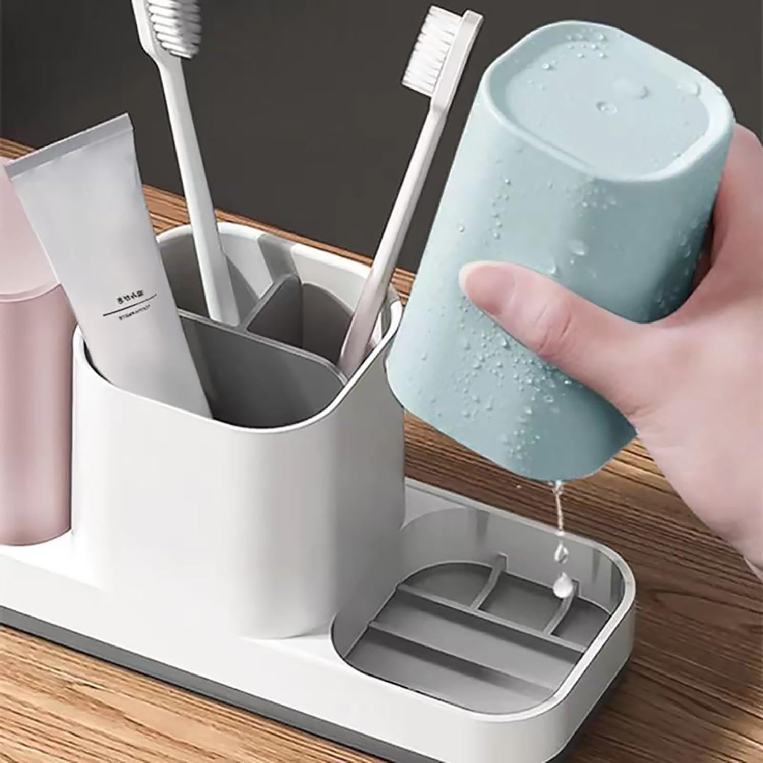 Soporte para Cepillos de Dientes Boershun Rosa y Azul