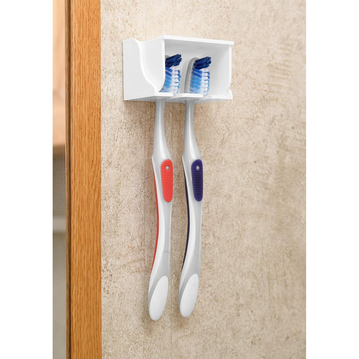 Organizador de Baño Camco Pop-A-Toothbrush Blanco - 2 Cepillos