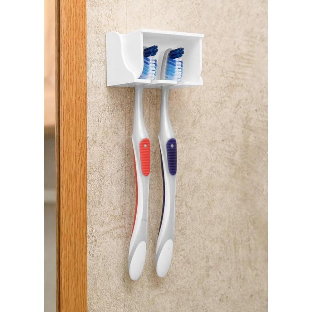 Organizador de Baño Camco Pop-A-Toothbrush Blanco - 2 Cepillos