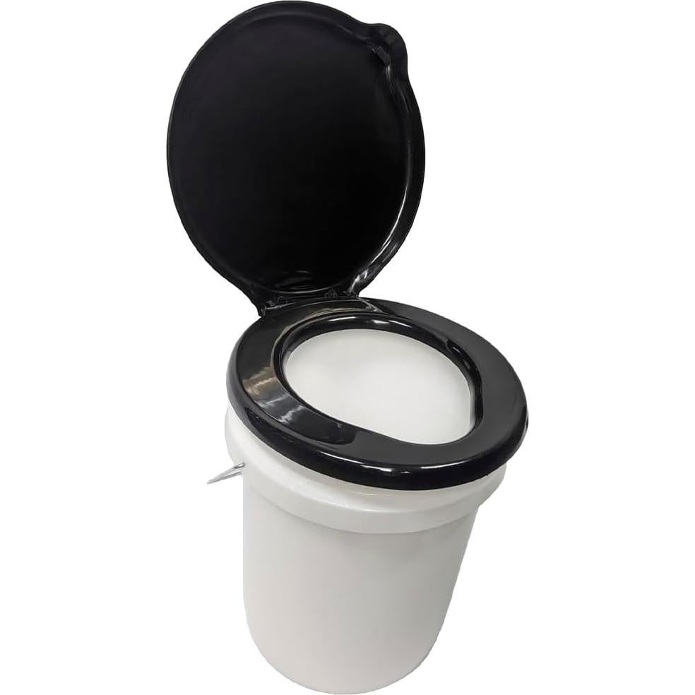 Tapa de Inodoro Portátil SE para Balde de 19L - Negro
