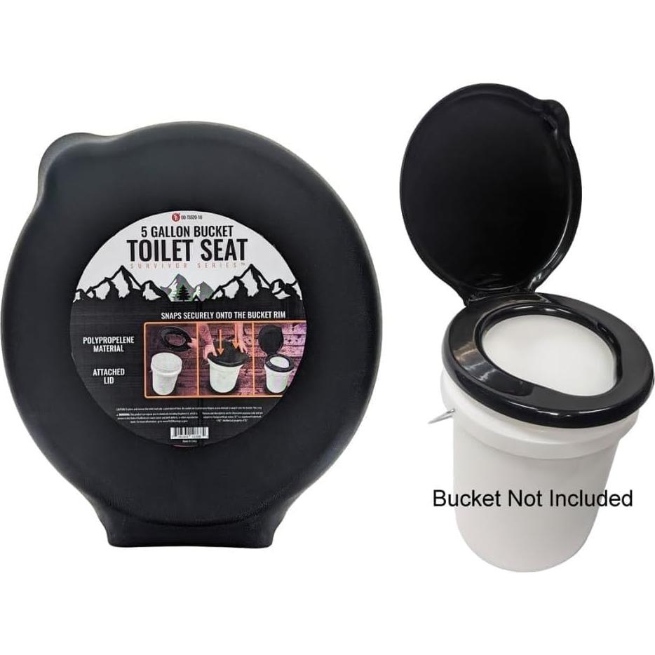 Tapa de Inodoro Portátil SE para Balde de 19L - Negro
