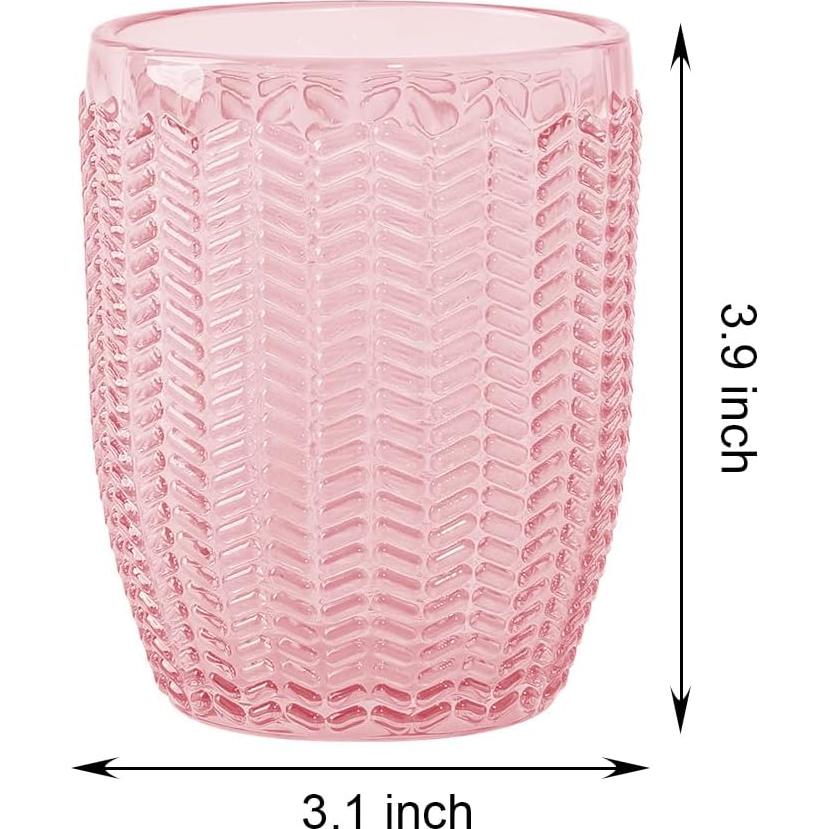 Juego de 2 Soportes de Cepillos de Dientes Vidrio Tonxus Rosa