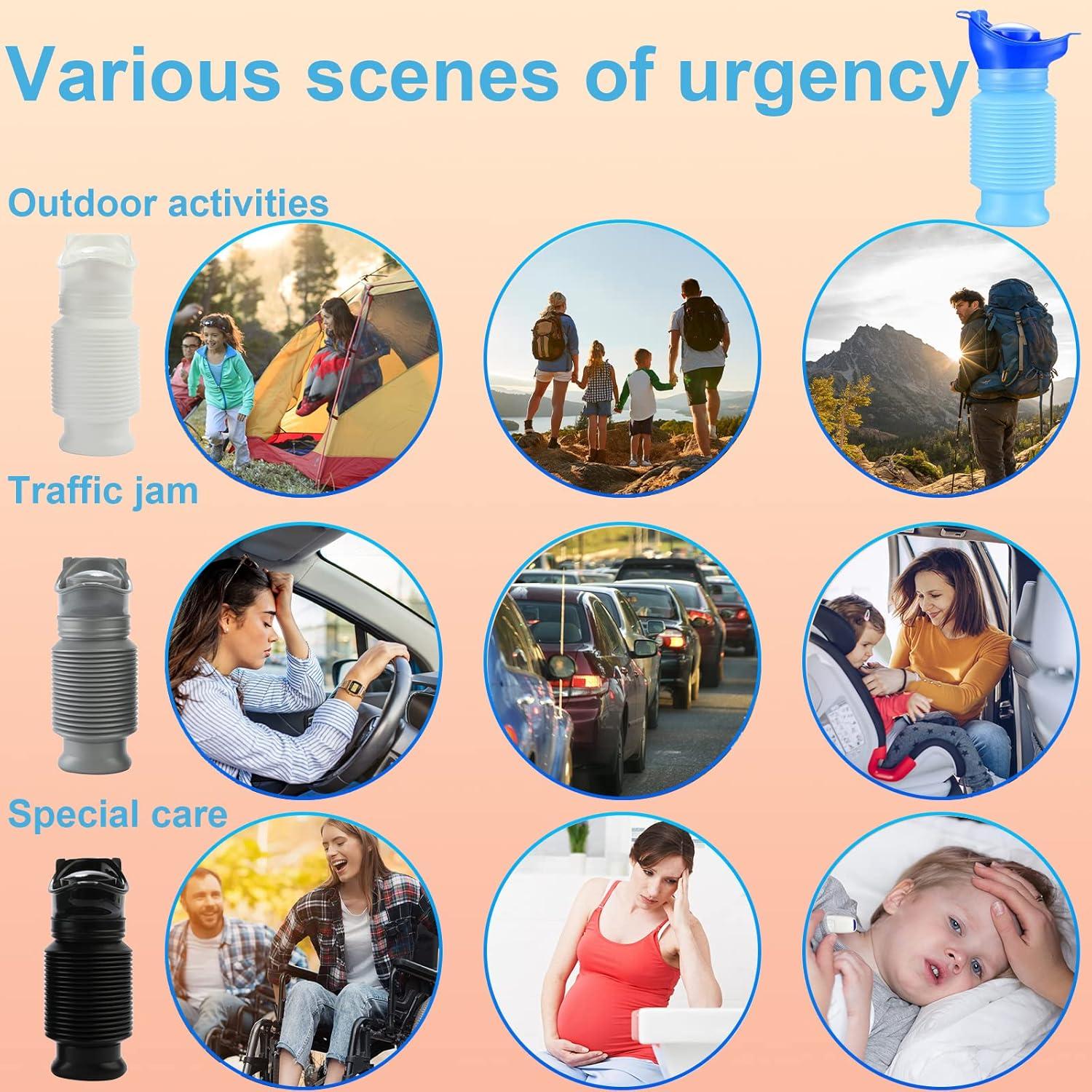 Orinal Plegable Portátil Lpluziyyds 750ml para Camping