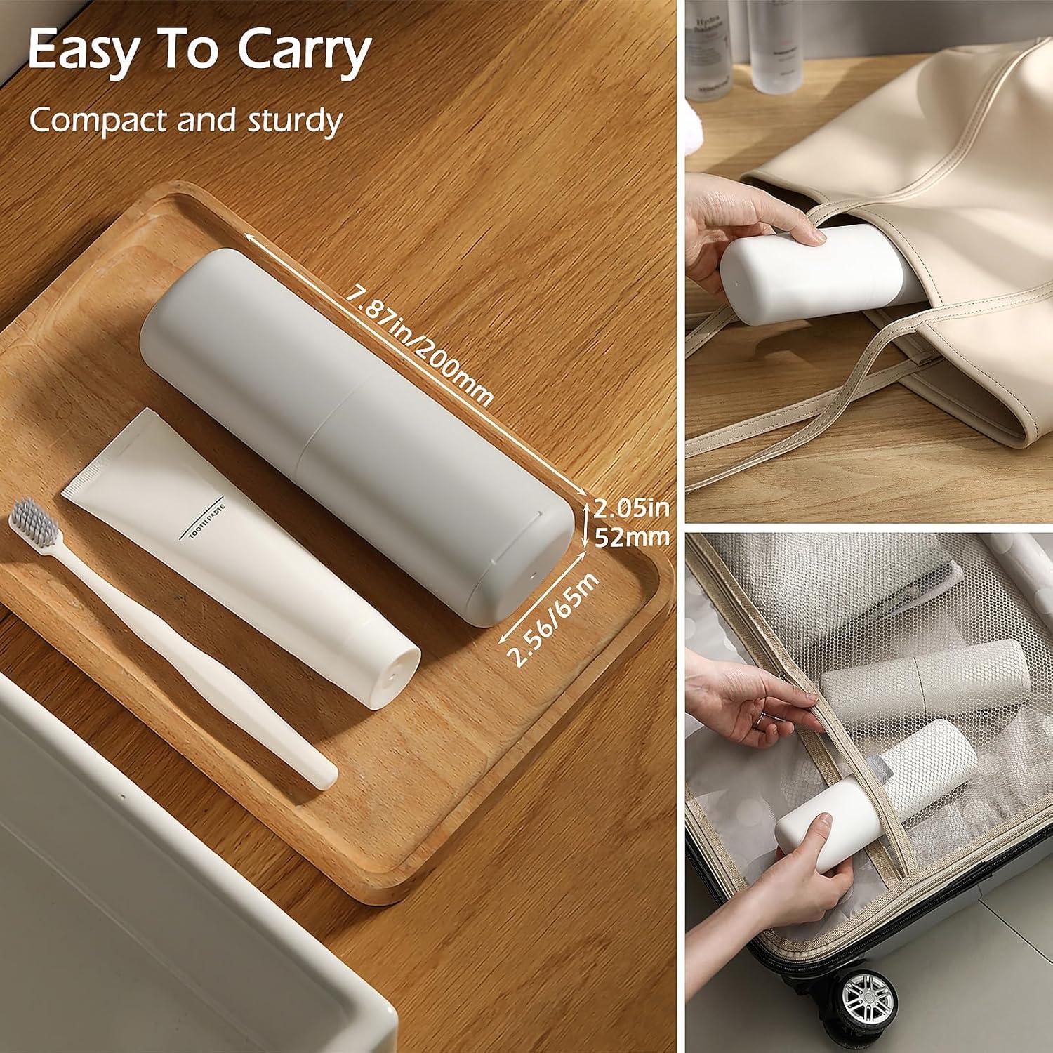 Estuche de cepillo de dientes AIDIMMING YSH-TRL gris 3 compartimentos