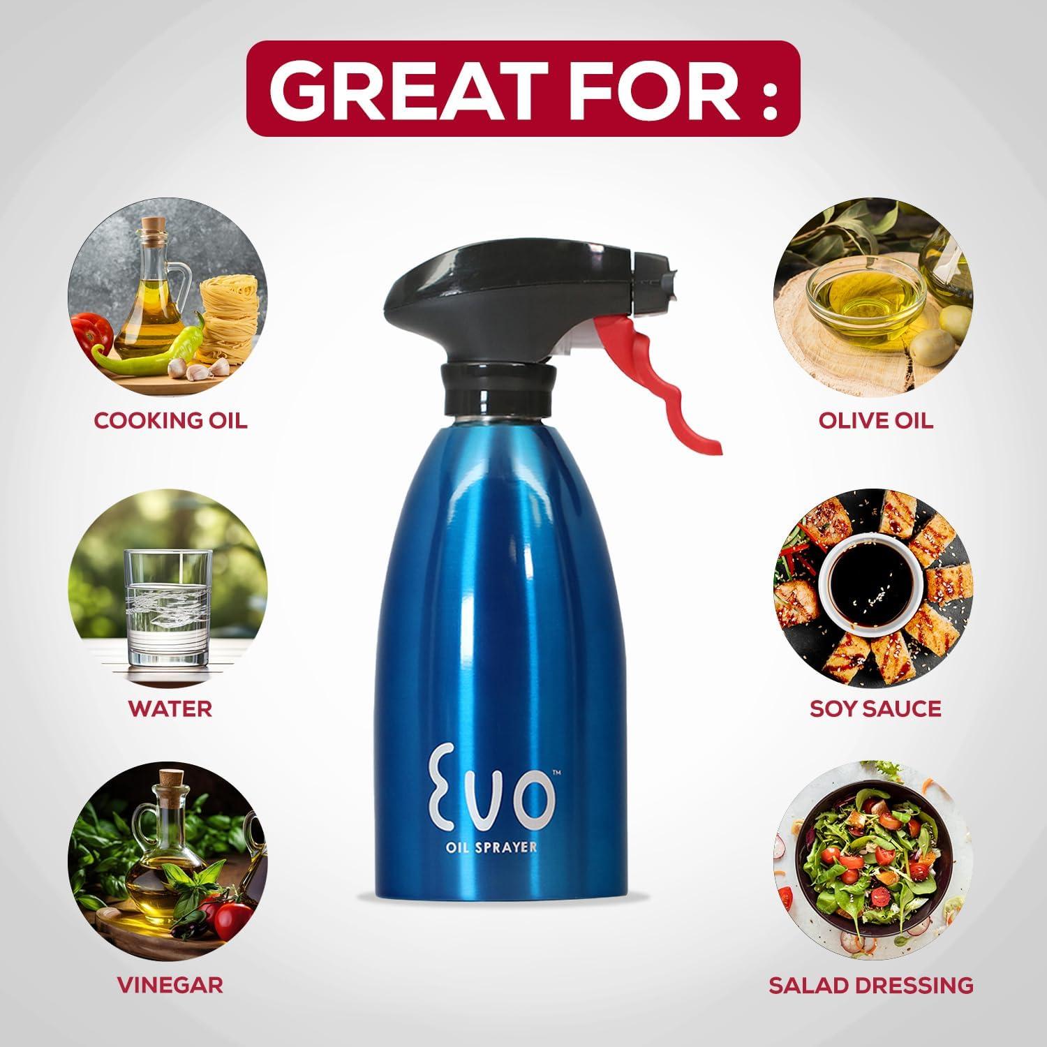 Evo Pulverizador de Aceite Inoxidable 16 Onzas Azul