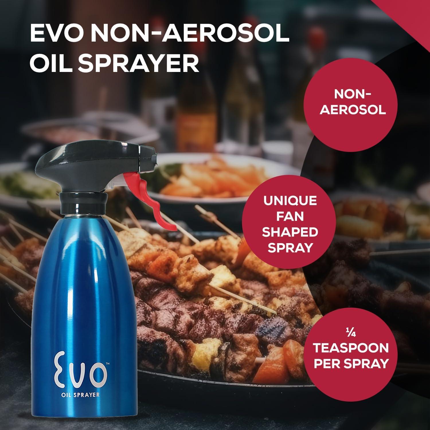 Evo Pulverizador de Aceite Inoxidable 16 Onzas Azul