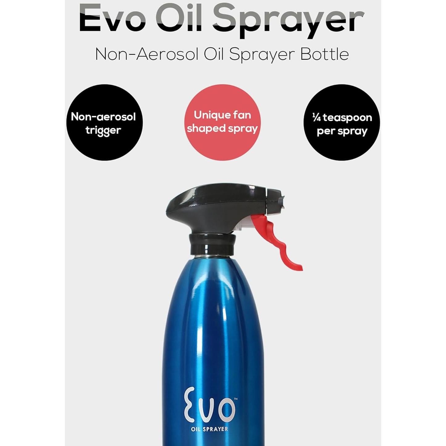 Evo Pulverizador de Aceite Inoxidable 16 Onzas Azul