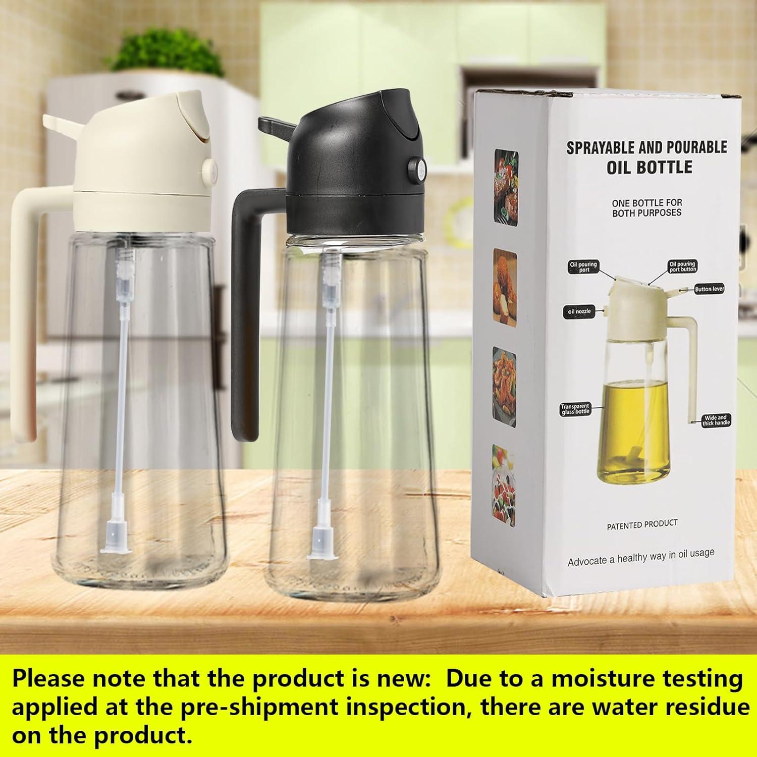 Paquete de 2 pulverizadores de aceite Rngeo 500 ml vidrio