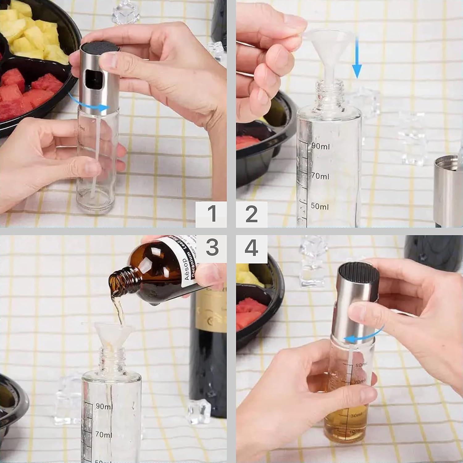 Pulverizador de Aceite FINECE 100ml Vidrio Inoxidable