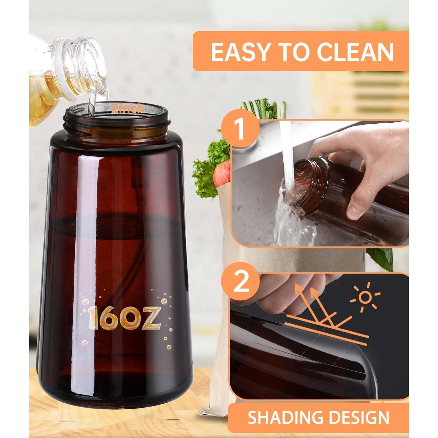 Rociador de Aceite 2 en 1 Arsatbs 470ml Vidrio Marrón